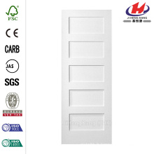 30 po x 80 po. Série MDF Lisse 5 panneaux égaux Solid Core Primed Composite Single Prehung Porte d&#39;intérieur